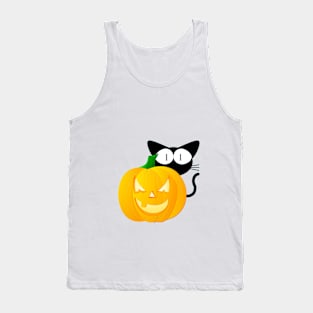 halloween scary evil pumpkin funny pumpkin head Tank Top